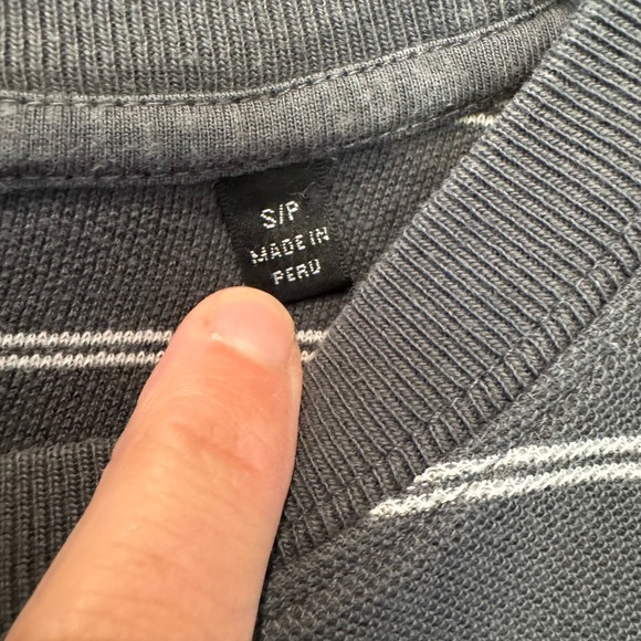 ATM Gray with White Striped Long Sleeve Casual Dress Pima Cotton Relaxed / small - Picture 3 of 14